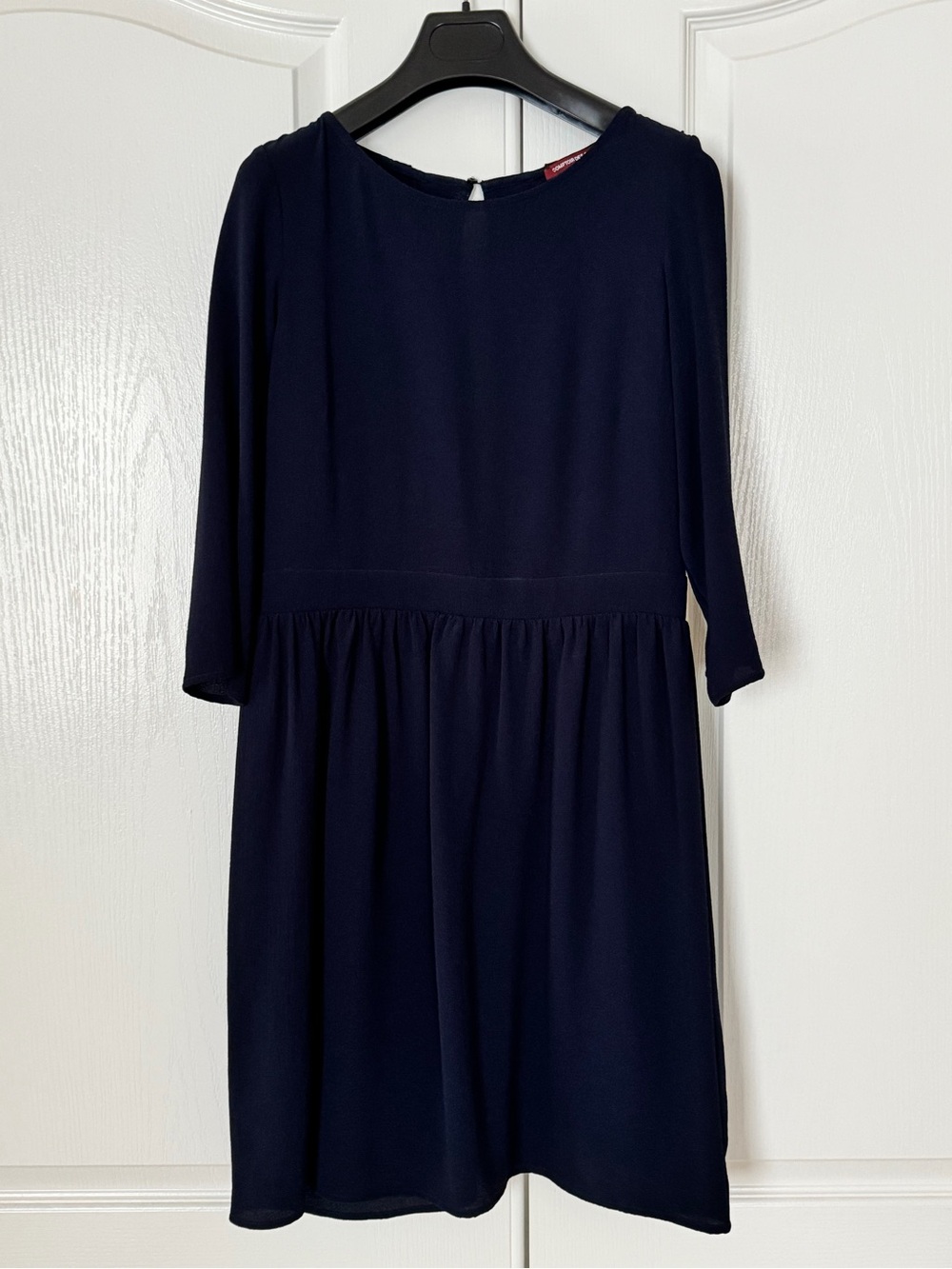 Comptoir Des Cotonniers Navy Blue Dress with back cut-out and lace - FR36